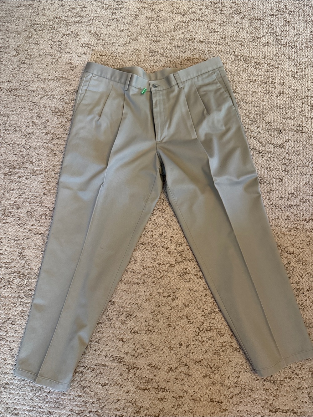 Dockers Men's Olive Green Pleated Dress Pants